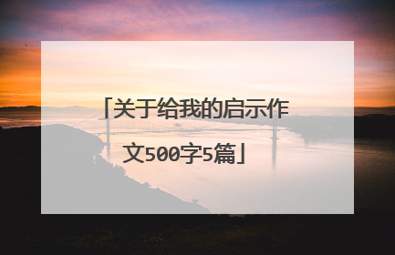 关于给我的启示作文500字5篇