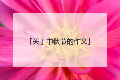 关于中秋节的作文