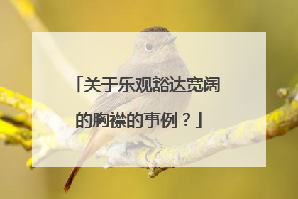关于乐观豁达宽阔的胸襟的事例？