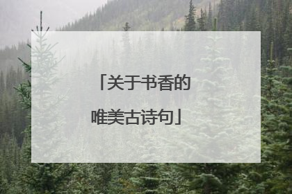 关于书香的唯美古诗句