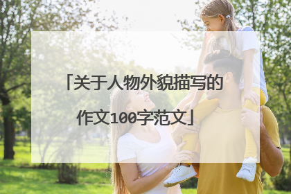 关于人物外貌描写的作文100字范文