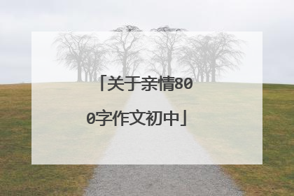 关于亲情800字作文初中