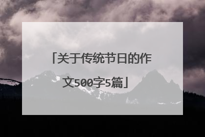 关于传统节日的作文500字5篇