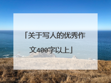 关于写人的优秀作文400字以上
