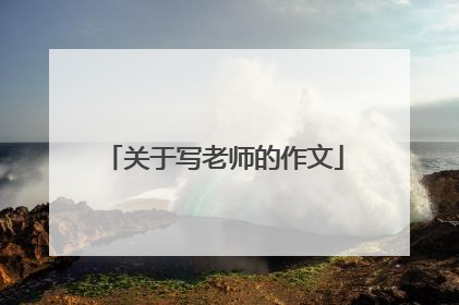 关于写老师的作文