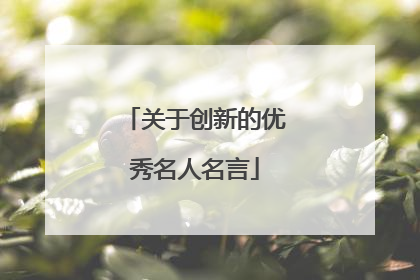 关于创新的优秀名人名言