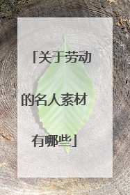 关于劳动的名人素材有哪些