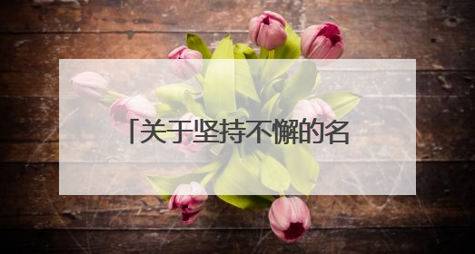 关于坚持不懈的名言和诗句有哪些