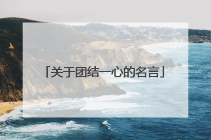 关于团结一心的名言