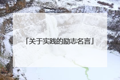 关于实践的励志名言