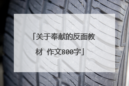 关于奉献的反面教材 作文800字