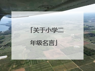 关于小学二年级名言