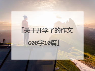关于开学了的作文600字10篇