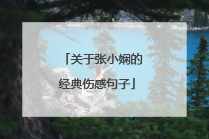 关于张小娴的经典伤感句子