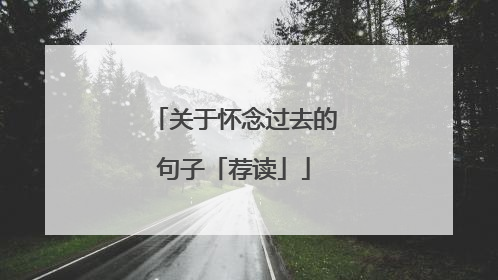 关于怀念过去的句子「荐读」