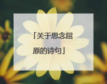 关于思念屈原的诗句