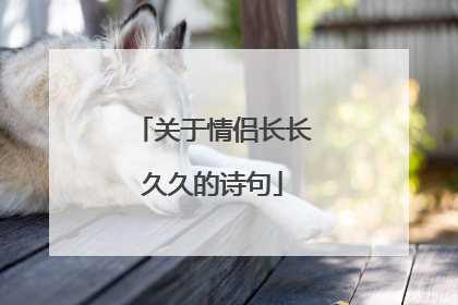 关于情侣长长久久的诗句