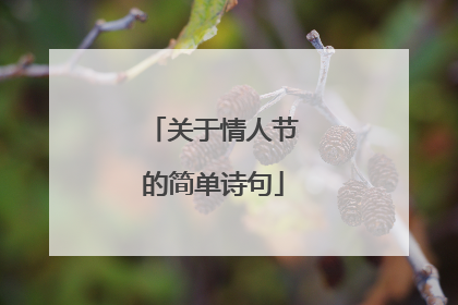 关于情人节的简单诗句