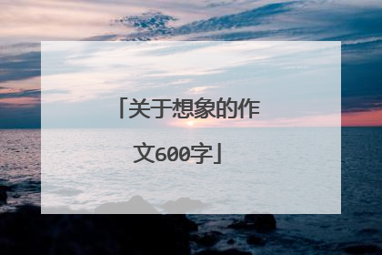 关于想象的作文600字