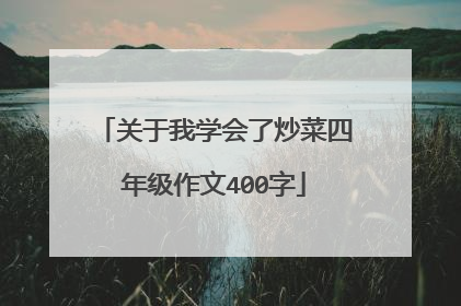 关于我学会了炒菜四年级作文400字