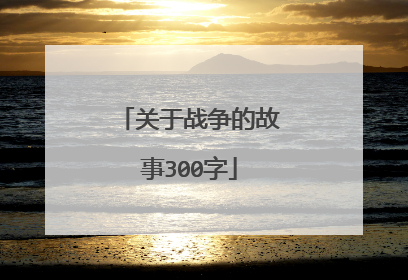 关于战争的故事300字