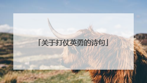 关于打仗英勇的诗句