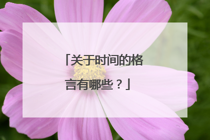 关于时间的格言有哪些？