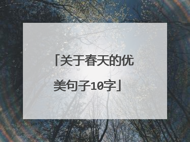 关于春天的优美句子10字