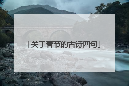 关于春节的古诗四句