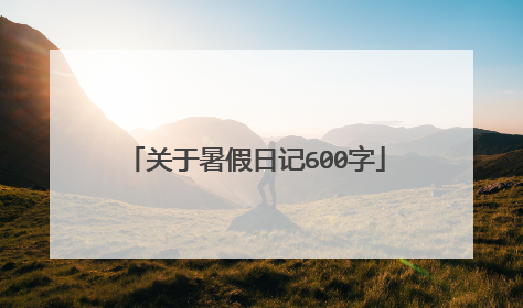 关于暑假日记600字