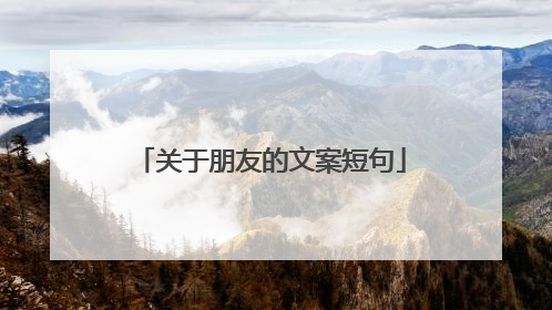 关于朋友的文案短句