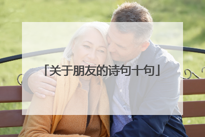 关于朋友的诗句十句