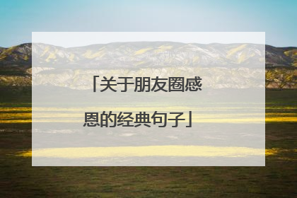 关于朋友圈感恩的经典句子