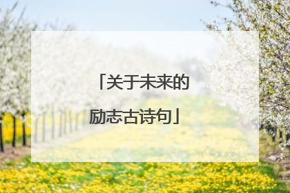 关于未来的励志古诗句