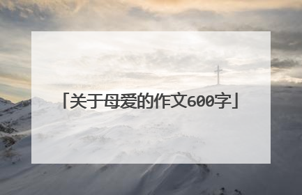关于母爱的作文600字