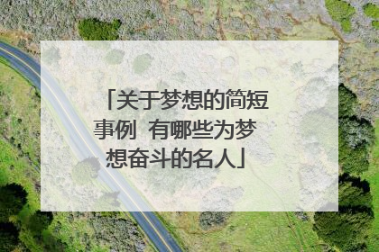 关于梦想的简短事例 有哪些为梦想奋斗的名人