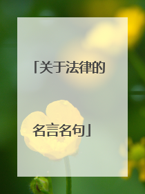 关于法律的名言名句