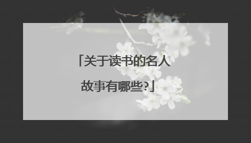 关于读书的名人故事有哪些?