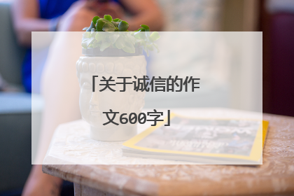 关于诚信的作文600字