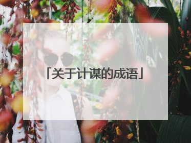 关于计谋的成语