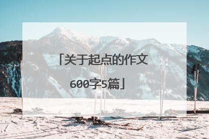 关于起点的作文600字5篇