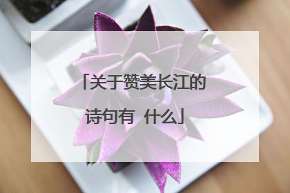 关于赞美长江的诗句有 什么