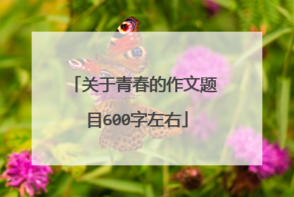 关于青春的作文题目600字左右