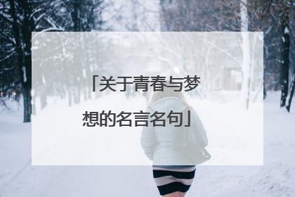 关于青春与梦想的名言名句