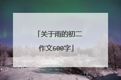 关于雨的初二作文600字