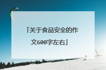 关于食品安全的作文600字左右