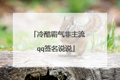 冷酷霸气非主流qq签名说说