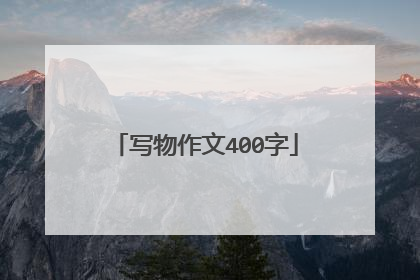 写物作文400字