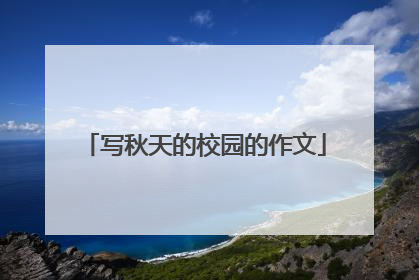 写秋天的校园的作文