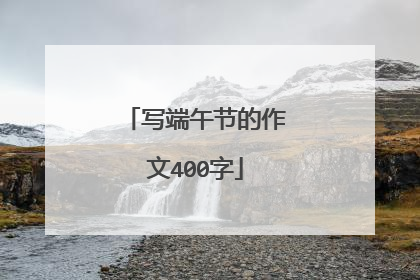 写端午节的作文400字